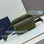 Replica Di0r Rider 2.0 Zipped Messenger Bag Green Grained 